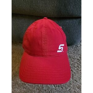 NEW Snap On Tools Hat Baseball Cap Red w/White "S" Embroidered Logo, Adjustable